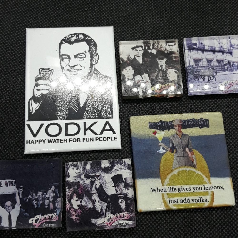 Lot of 6 bar/alcohol related magnets